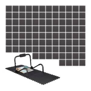 96 x Bodenschutzmatte Fitnessgeräte Set Schwarz - Kunststoff - 31 x 1 x 31 cm