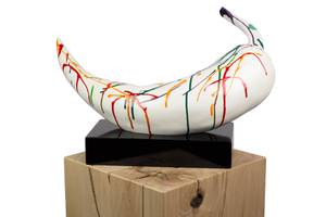 Sculpture moderne Une vie pimentée Blanc - Pierre artificielle - Matière plastique - 55 x 48 x 17 cm