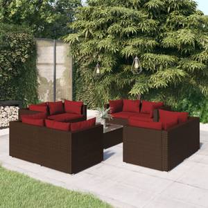 Garten-Lounge-Set (9-teilig) 3013631-3 Braun - Rot