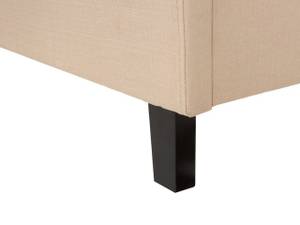 Doppelbett MONTPELLIER Beige - Schwarz - 189 x 110 x 213 cm