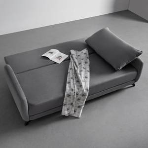 Schlafsofa OLIVER Grau - Massivholz - Textil - 220 x 74 x 93 cm