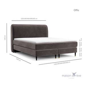 Boxspringbett Offo Braun - Breite: 160 cm