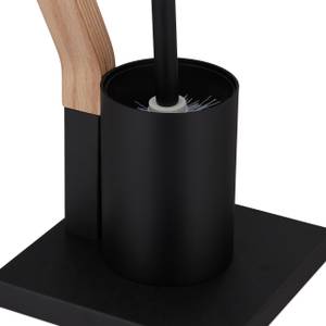 WC Garnitur Stahl & Holzoptik Schwarz - Braun - Holzwerkstoff - Metall - 19 x 75 x 19 cm