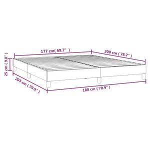 Bettgestell 3016026-3 Braun - Cremeweiß - Breite: 180 cm