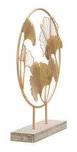 Blumenpaneel Gold - Metall - 13 x 64 x 50 cm