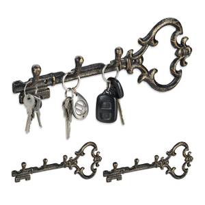 Panneau à clés vintage noir-or lot de 3 Noir - Doré