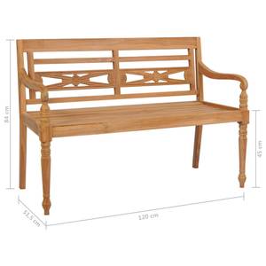 Banc de jardin 3007477 Marron - Bois manufacturé - Bois/Imitation - 120 x 84 x 52 cm