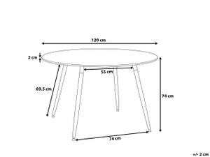 Esszimmertisch BOVIO Schwarz - Braun - Holzwerkstoff - 120 x 74 x 120 cm