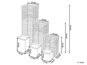 Bougeoir MAROLA Blanc - Bois massif - 17 x 54 x 17 cm