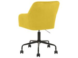 Chaise de bureau ANTARES Noir - Jaune - Textile - 60 x 85 x 60 cm