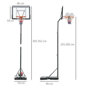 Basketballständer A61-013 Braun - Kunststoff - 165 x 352 x 90 cm