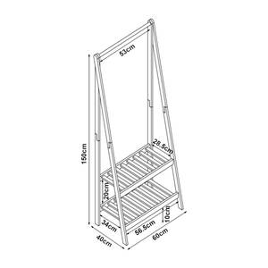 Portant à vêtements Öckerö bambou Beige - Bambou - 60 x 150 x 40 cm