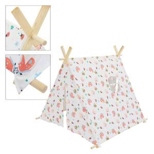 Spielzelt für Kinder 108x105x117 cm Weiß Weiß - Textil - 108 x 105 x 117 cm