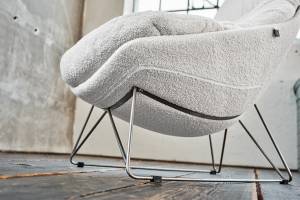 Fauteuil relax AVON Tissu Blanc crème