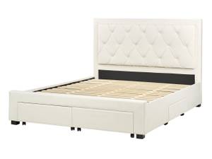 Doppelbett LIEVIN Beige - Creme - Breite: 165 cm