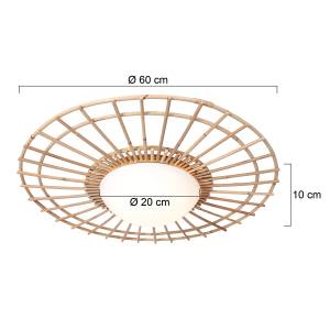 Deckenleuchten Aura Beige - Bambus - 60 x 10 x 60 cm