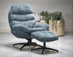 Fauteuil Dario Bleu - Textile - 73 x 73 x 72 cm