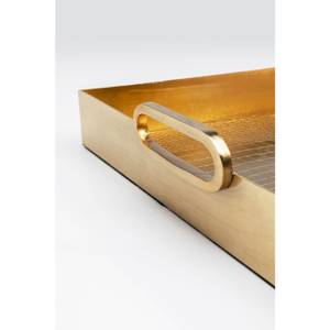 Tablett Serpente Gold - Metall - 42 x 8 x 41 cm