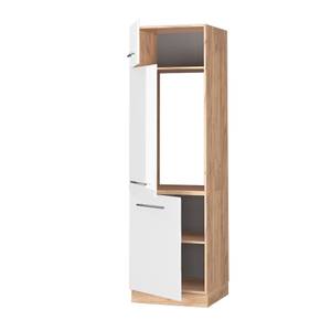 Armoire pour frigo Fame-Line 38407 Blanc brillant - Imitation chêne truffier de sonoma