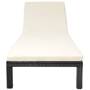 Chaise longue Noir - Matière plastique - Polyrotin - 60 x 22 x 195 cm