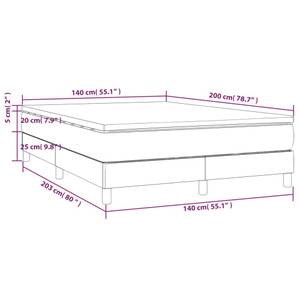 Boxspringbett 3017513-4 Schwarz - 203 x 25 cm