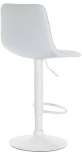 Tabouret de bar Lex Lot de 2 Blanc - Cuir synthétique - 45 x 89 x 46 cm