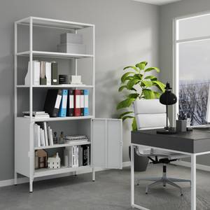 Armoire de bureau Hailuoto Gris - Métal - 80 x 180 x 40 cm