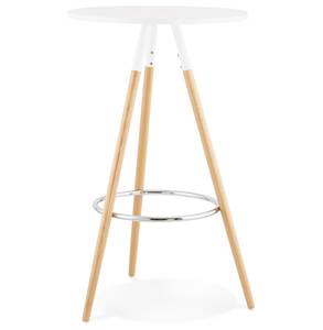 Table Bar BARY Blanc - Bois massif - 65 x 101 x 60 cm