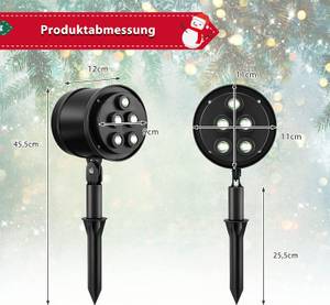 LED Projektionslampe Weihnachtslicht Schwarz - Kunststoff - 12 x 46 x 11 cm