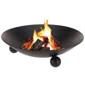 Feuerschale 111014 Schwarz - Metall - 57 x 15 x 57 cm