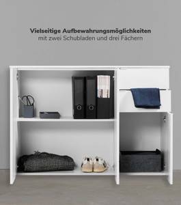 Mehrzweckschrank + Kommode, 2-teilig Weiß