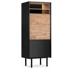 Regale LOFTY TV/HiFi-Einlage Schwarz - Braun - Eiche Dekor