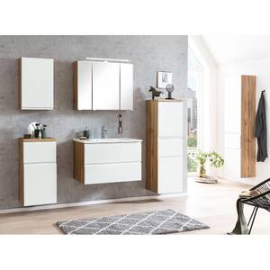 Badmöbel Set VASTO-WHITE (6-tlg.) Braun - Holzwerkstoff - 80 x 200 x 47 cm