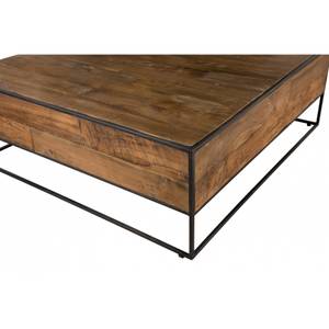 Table basse carrée en teck recyclé Marron - Bois massif - 100 x 36 x 100 cm