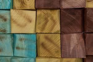 Holzbild Colours of Magic Holz teilmassiv - 102 x 55 x 7 cm