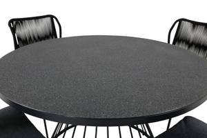 Tropea Gartenset Tisch Schwarz - Metall - 110 x 75 x 110 cm