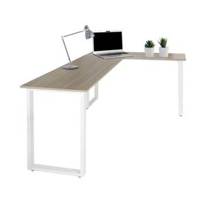 Eckschreibtisch WORKSPACE BASIC I Grau - Weiß