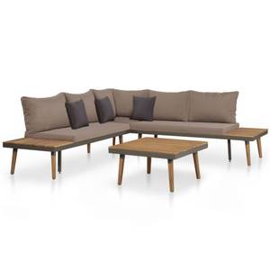 Garten-Sofagarnitur Braun - Massivholz - Holzart/Dekor - 200 x 65 x 200 cm