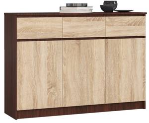 Kommode K140 2T 4S CLP Eiche Sonoma Dekor - Wenge Dekor