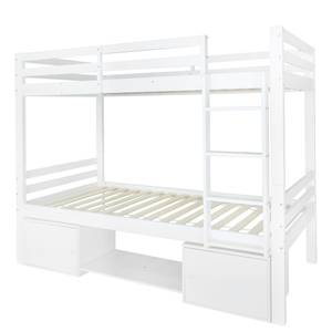 Etagenbett ZoomCHANGE Ⅰ Weiß - Holzwerkstoff - Massivholz - Holzart/Dekor - 95 x 158 x 205 cm