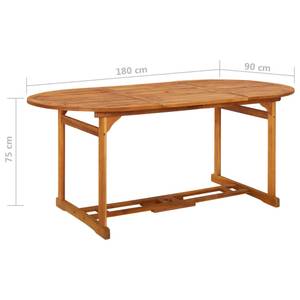 Garten-Essgruppe (7-teilig) 3011567-1 Braun - Massivholz - Holzart/Dekor - 90 x 75 x 180 cm