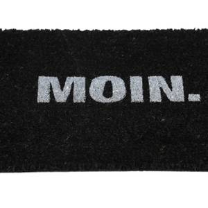 Fußmatte "Moin." schwarz Schwarz - Weiß - Naturfaser - Kunststoff - 60 x 2 x 40 cm