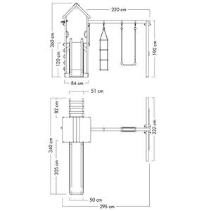 Spielturm FreeFlyer Pastellblau