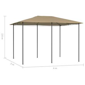 Gartenpavillon 3006504-2 Taupe - 400 x 260 x 300 cm