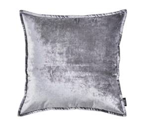 Kissenhülle Glam samtweich glänzend Silber / Grau - Silbergrau - 45 x 45 cm