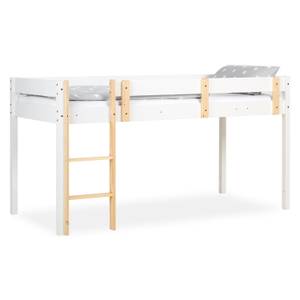 Lit mezzanine 2524 Blanc - Bois massif - Bois/Imitation - 207 x 110 x 96 cm