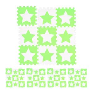 45x pièces de tapis de jeu blanc-vert Vert - Blanc