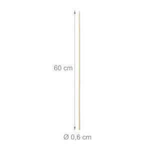 50er Set Pflanzstäbe 60 cm Braun - Bambus - Metall - 1 x 60 x 1 cm