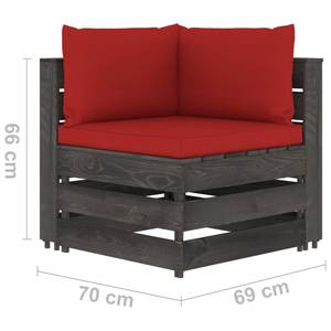 Gartensitzgruppe K081(2-Sitzer) Rot - Massivholz - 66 x 70 x 69 cm