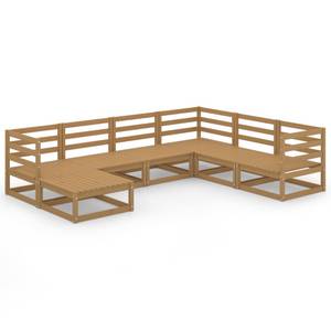 Garten-Lounge-Set (7-teilig) 3009813-1 Braun - Massivholz - Holzart/Dekor - 70 x 30 x 70 cm